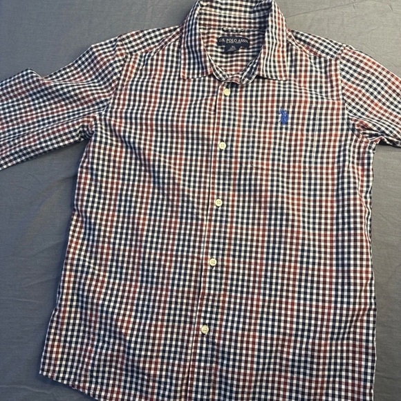 U.S. Polo Assn. Other - U.S. Polo Assn. Red, Navy & White Gingham Button-Down Shirt